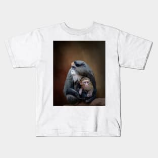 De Brazza's Monkey Babysitting Kids T-Shirt